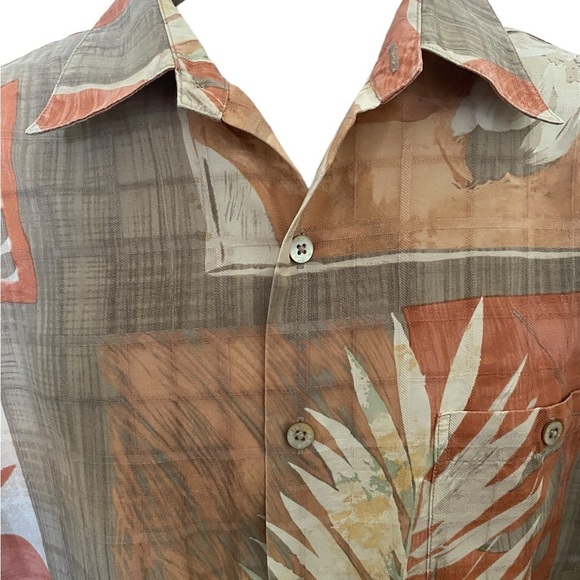 TORI RICHARD 100% Silk Aloha Hawaiian Tropical Collared Shirt Men L Large - Picture 2 of 5
